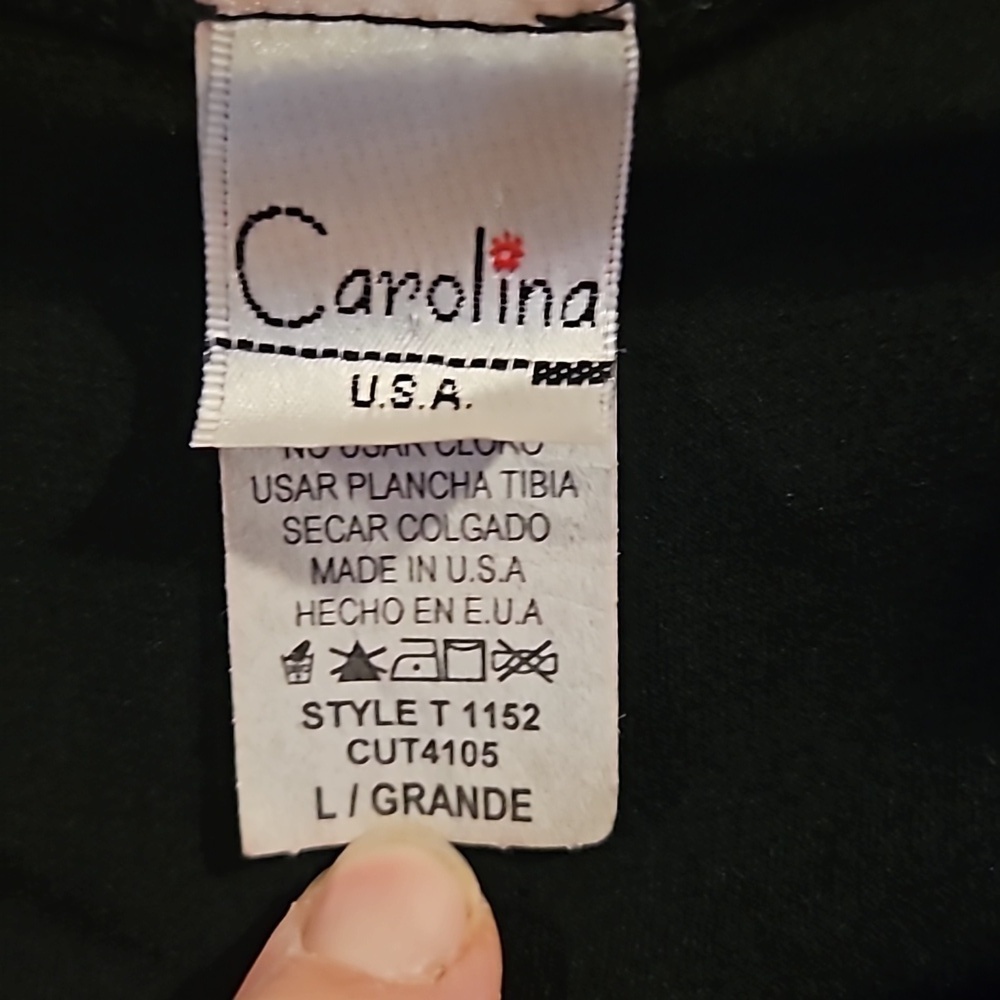 Carolina black top women's blouse - Picture 3 of 3
